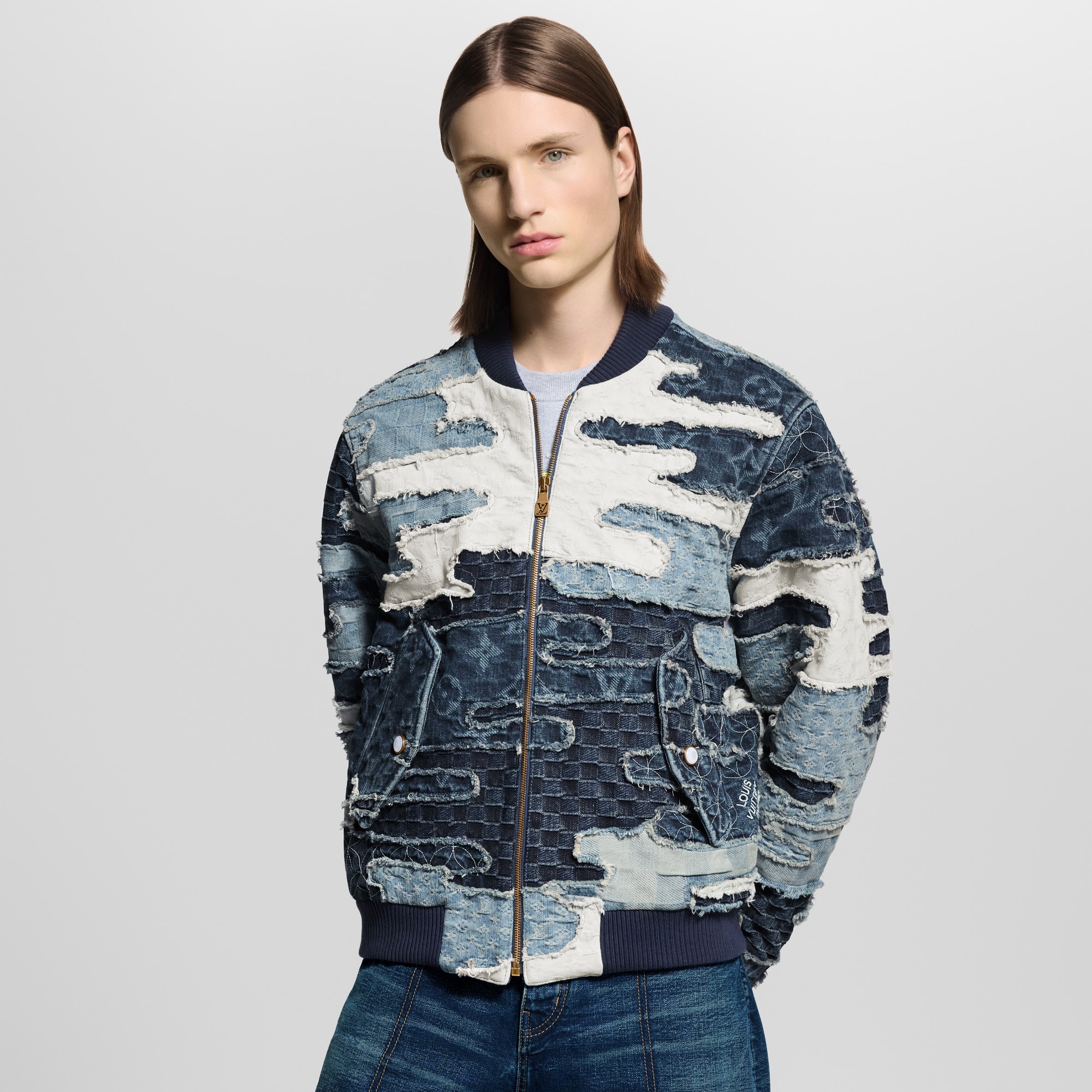Patchwork Denim Bomber Jacket - Ready-to-Wear | LOUIS VUITTON
